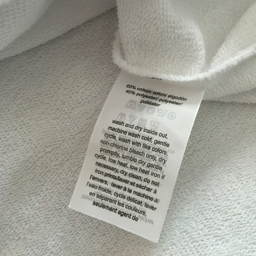 Tommy Hilfiger Sweatshirt Large Flag Logo White - Picture 5 of 5